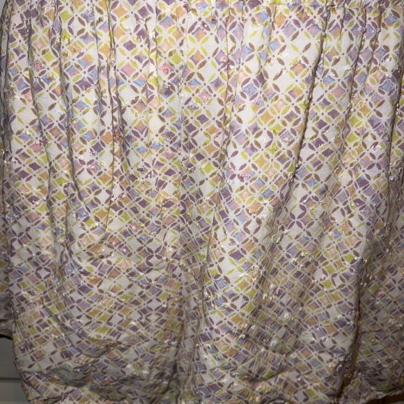 Fate Multicolored Womens Romper Shorts Geometric Size Medium 3/4 Sleeve - Picture 6 of 13